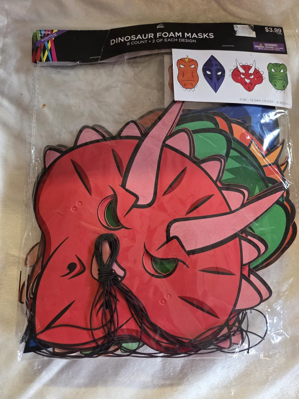 Dinosaur Party Supplies Kit - Red Triceratops Theme
